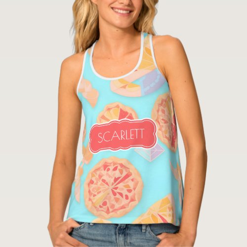 Pie slice Pastel Colorful Personalized Pattern Tank Top