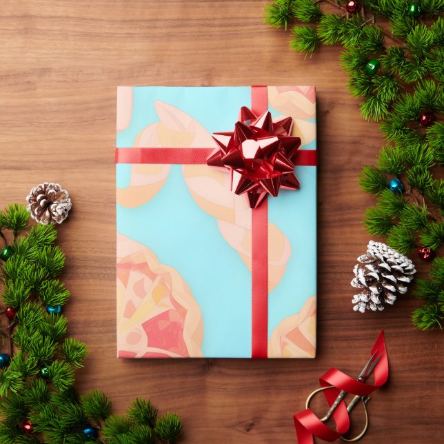 Pie slice Pastel Colorful Personalized Pattern Wrapping Paper (Holiday Gift)