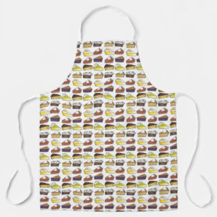 Pie Slices Print Apple Pumpkin Blueberry Key Lime Apron