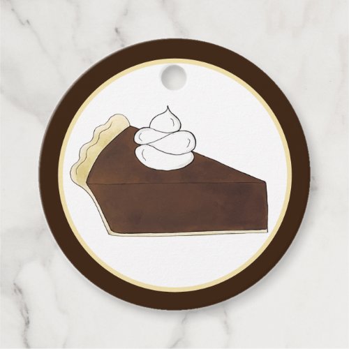 Pie Social Party Dessert Bake Sale Chocolate Slice Favor Tags