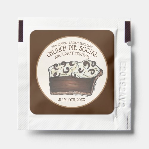 Pie Social Pi Day Party Dessert Bake Sale Slice Hand Sanitizer Packet