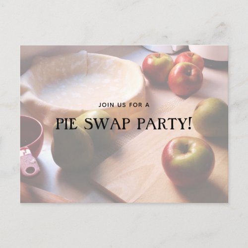 Pie Swap Party Invitation Postcard