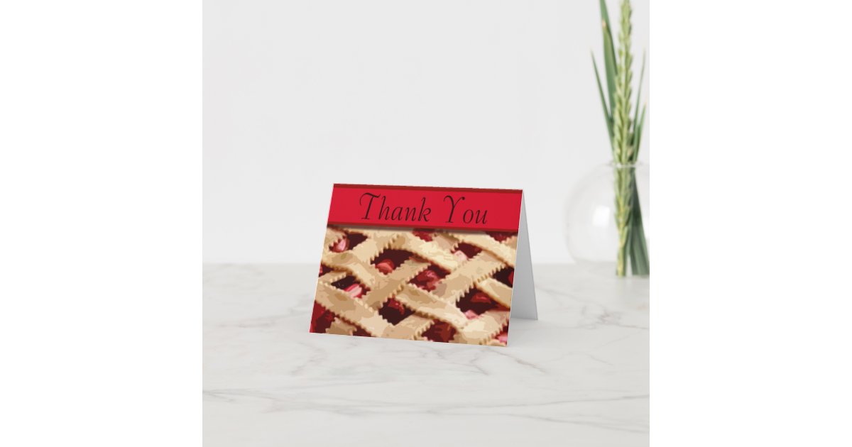 Pie Thank You Note Cards | Zazzle