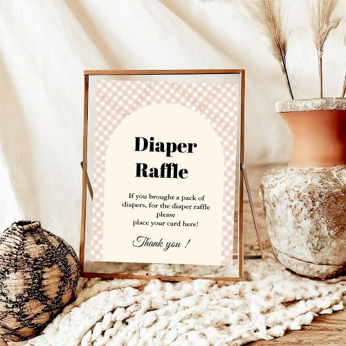 Pie Thankgiving Diaper raffle baby shower sign