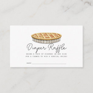Pie Thanksgiving Autumn Fall Diaper Raffle Ticket Enclosure Card