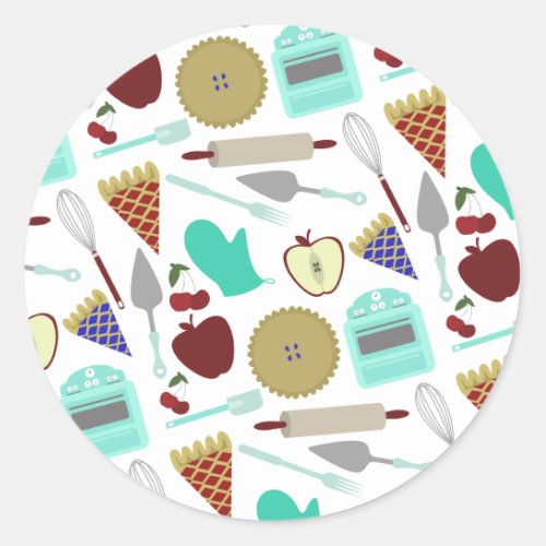 Pie Themed Pattern Sticker