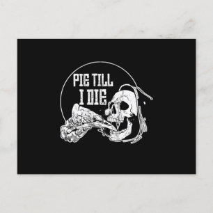 Pie Til I Die Grim Reaper Pizza Slice Postcard