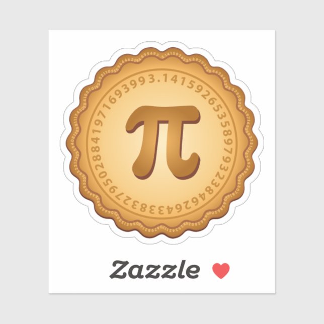 Pie with Pi Crust Vinyl Sticker (Sheet)