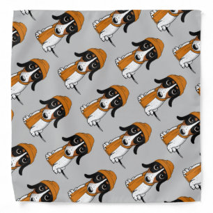 Piebald Dachshund Cute Hipster Dog Pattern Bandana