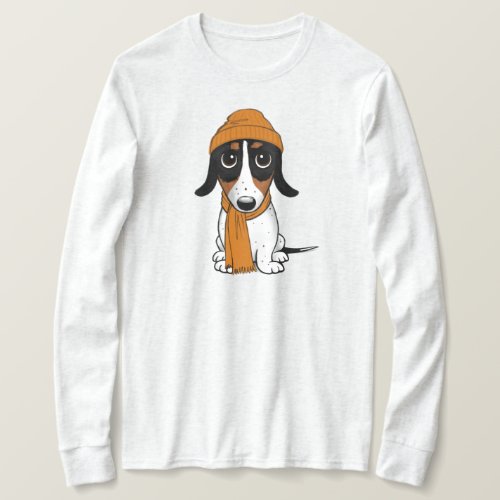 Piebald Dachshund Cute Hipster Dog T_Shirt