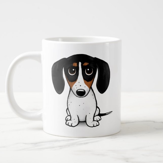 Piebald Dachshund | Cute Puppy Dog Giant Coffee Mug (Left)