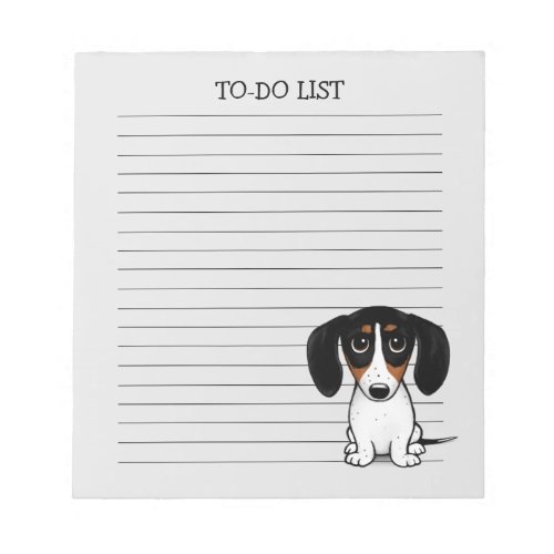 Piebald Dachshund Cute Puppy Dog Lined Notepad