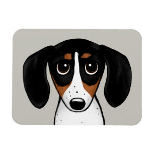 Piebald Dachshund Cute Puppy Dog Magnet