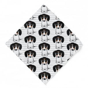 Piebald Dachshund Cute Puppy Dog Pattern Bandana