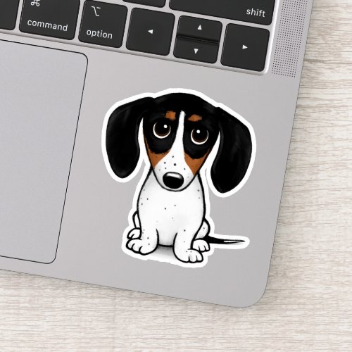 Piebald Dachshund  Cute Puppy Dog Sticker