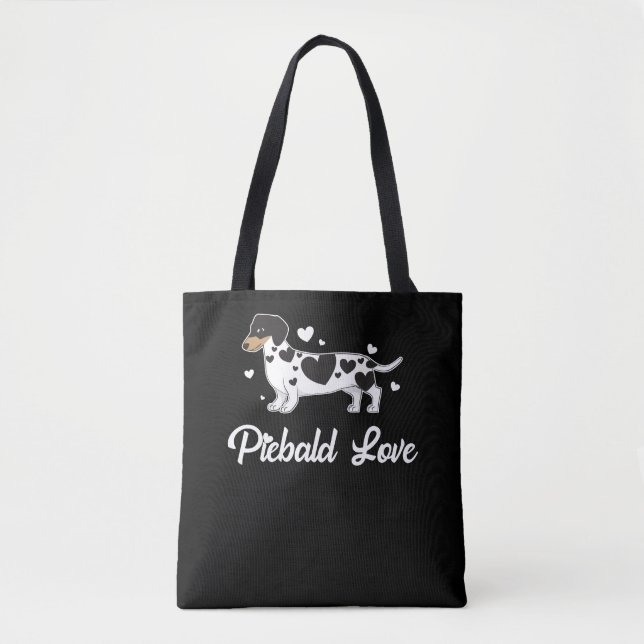 Piebald Dachshund Dog Owner Gift Tote Bag (Front)