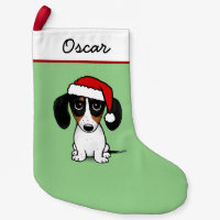 Piebald Dachshund Santa Cute Wiener Dog