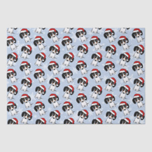 Piebald Dachshund Santa Wiener Dog Christmas Tissue Paper