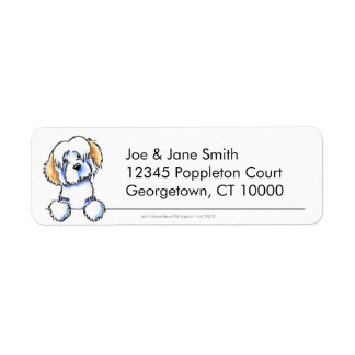 Piebald Havanese Clean & Simple Label