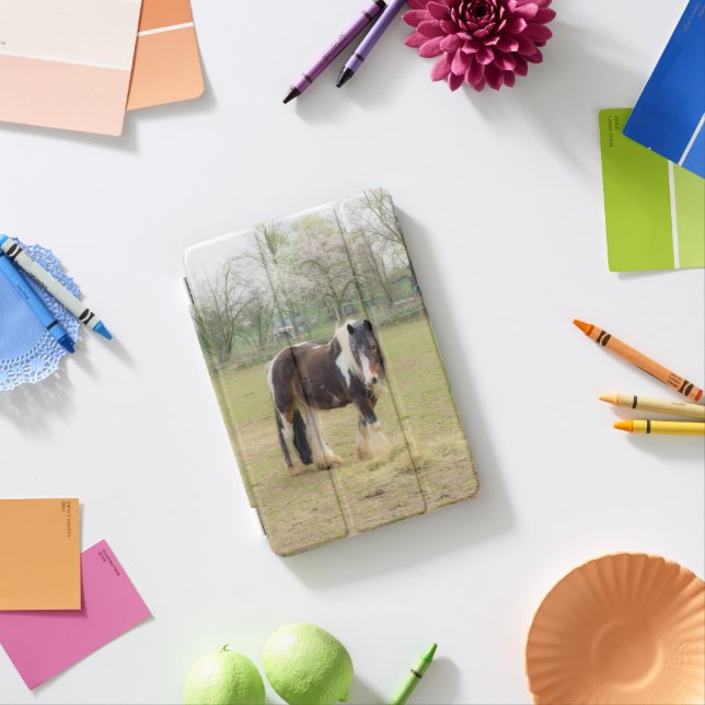 Piebald horse in the pasture iPad mini cover (In Situ)