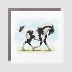 Piebald Overo Pinto Horse Car Magnet