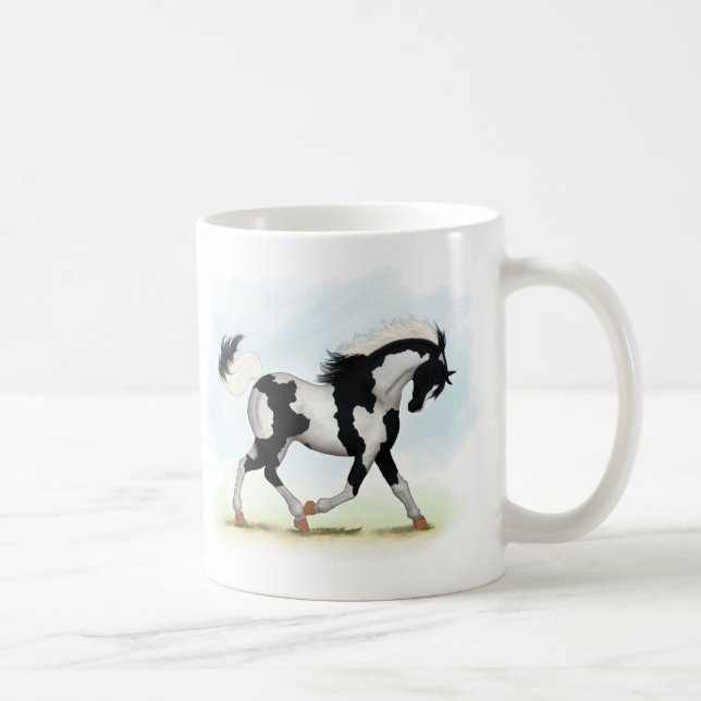 Piebald Overo Pinto Horse Coffee Mug (Right)