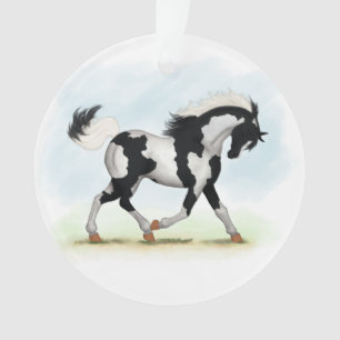 Piebald Overo Pinto Horse Ornament