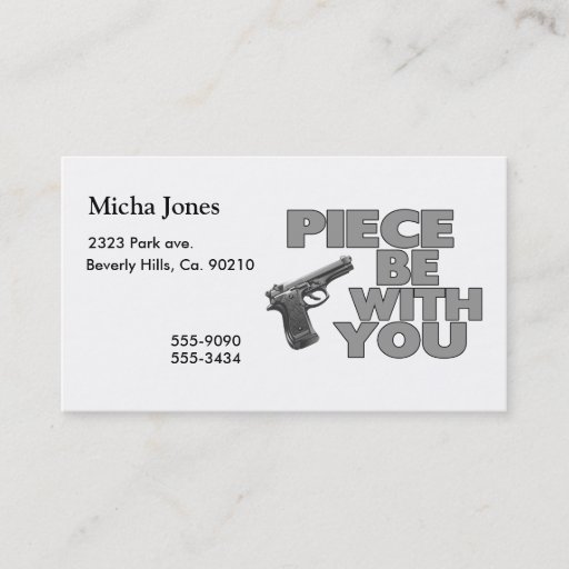 Customizable Piece Be With You Business Cards