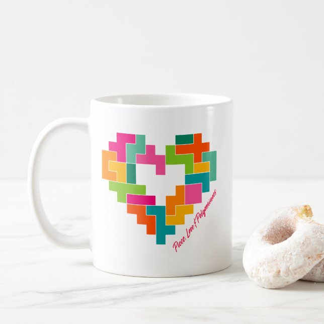 Piece, Love & Polyominoes Mug (With Donut)