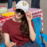 Piece, Love & Polyominoes Trucker Hat<br><div class="desc">Do you love puzzles? Puzzly polyomino games have grown in popularity among board game enthusiasts,  and this design lets you share your love of them. Polyominoes may not bring peace to the world,  but they can bring you inner peace one piece at a time.</div>