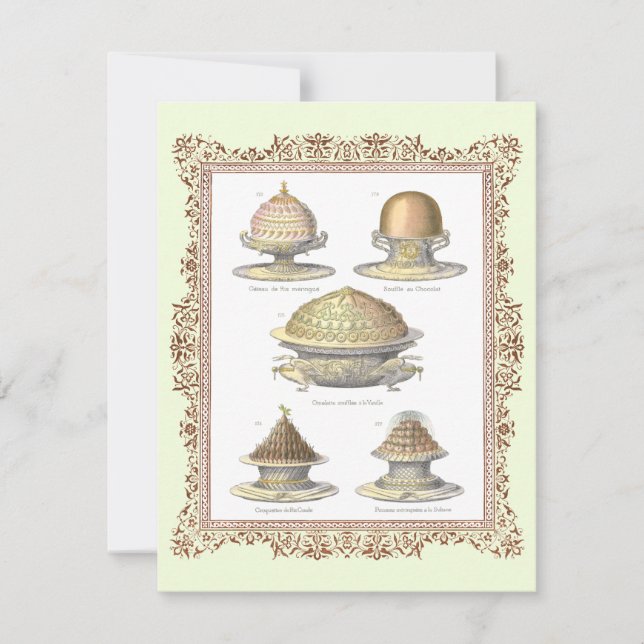 Piece of Cake Cooking Chef's School Gradutation Invitation (Front)