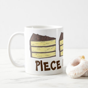 Piece of Cake Yellow Chocolate Layer Cake Slice Coffee Mug