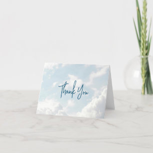 Piece of Heaven Baby Shower Clouds Thank You Card