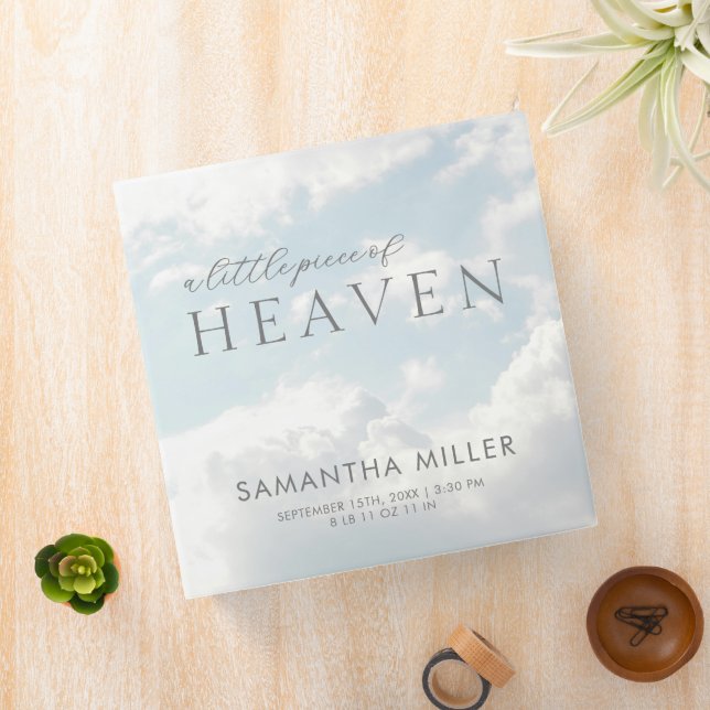 Piece of Heaven Clouds Keepsake Baby Photo Binder (In Situ)