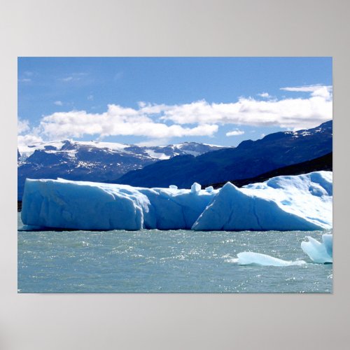 Piece of ice detached from the glacier poster