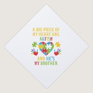 Piece Of My Heart Brother Graduation Cap Topper