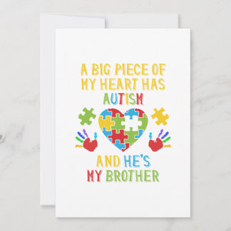 Piece Of My Heart Brother Thank You Card