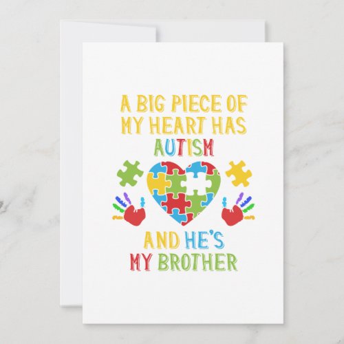 Piece Of My Heart Brother Thank You Card