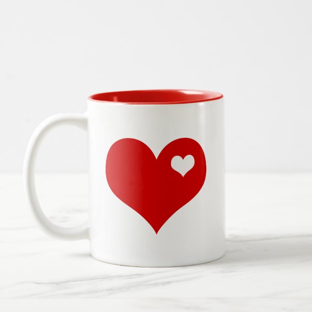 Piece of My Heart Two-Tone Coffee Mug (Left)