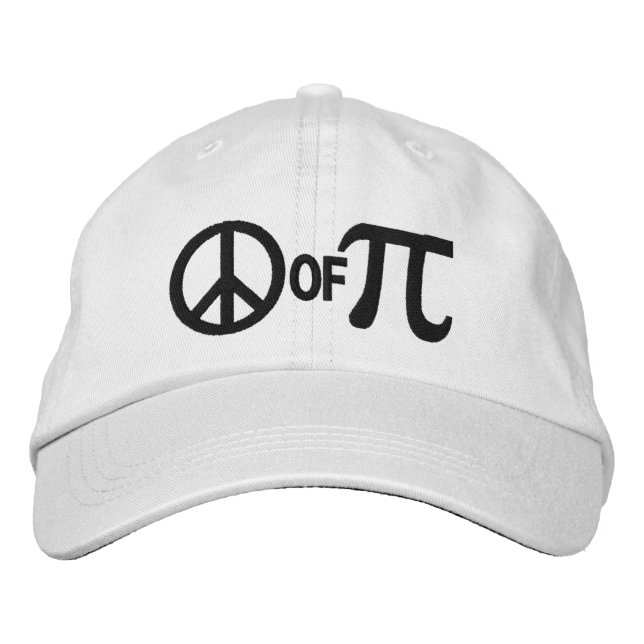 Piece of pi geek humor embroidered baseball hat (Front)