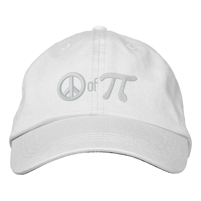 Piece of Pie as in Peace of Pi Embroidered Baseball Hat (Front)