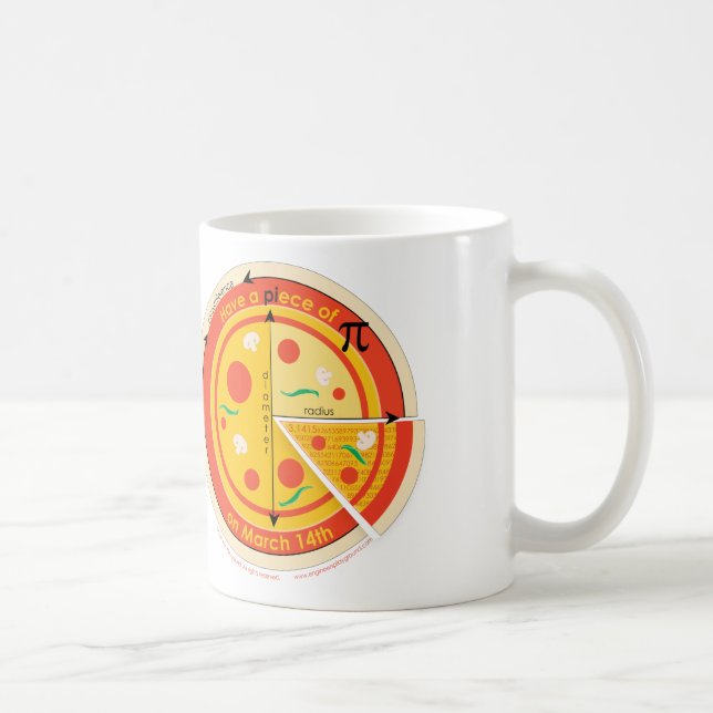 PIece of Pie on Pi Day mug (Right)