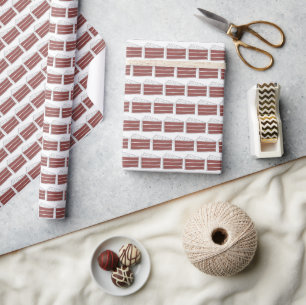 Piece of Red Velvet Layer Cake Slice Baking Foodie Wrapping Paper