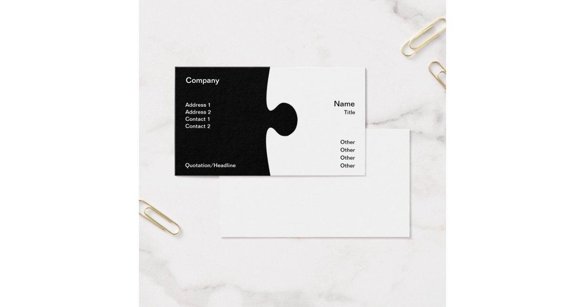 Piece of the Puzzle Business Card | Zazzle
