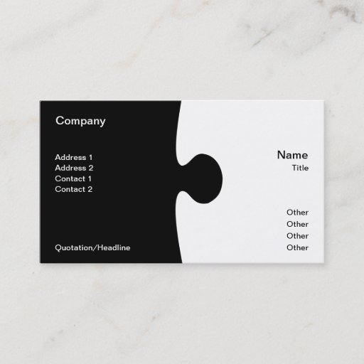 Customizable Piece of the Puzzle Business Card