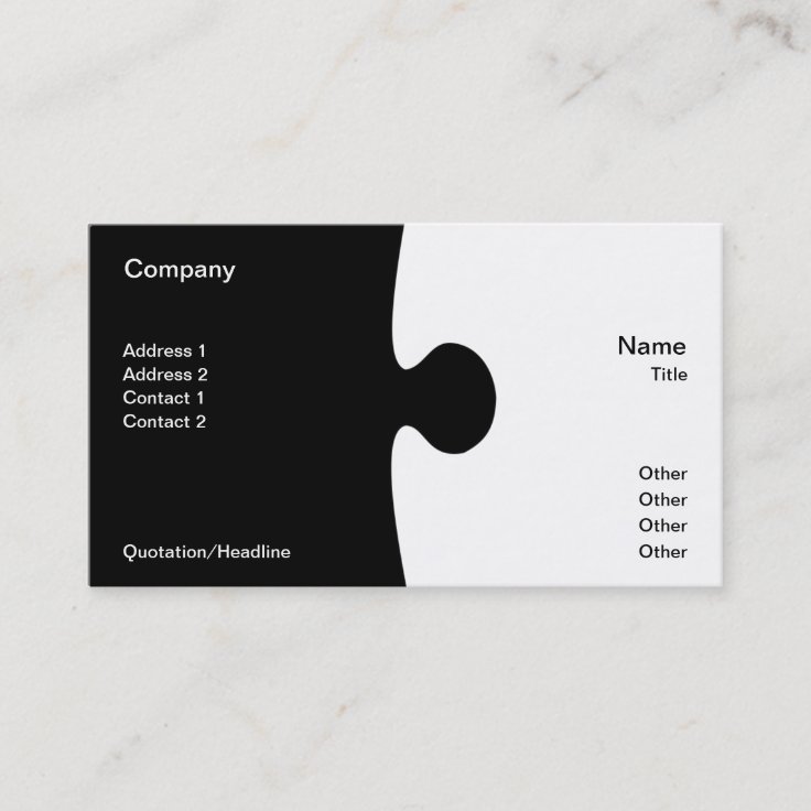 Piece of the Puzzle Business Card | Zazzle