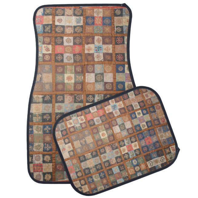 Pieced Nine-Patch fancy quilt Car Floor Mat (Set)