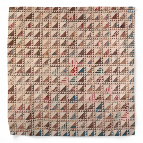 Pieced quilt in neutral colors bandana