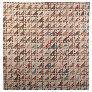 Pieced quilt in neutral colors cloth napkin