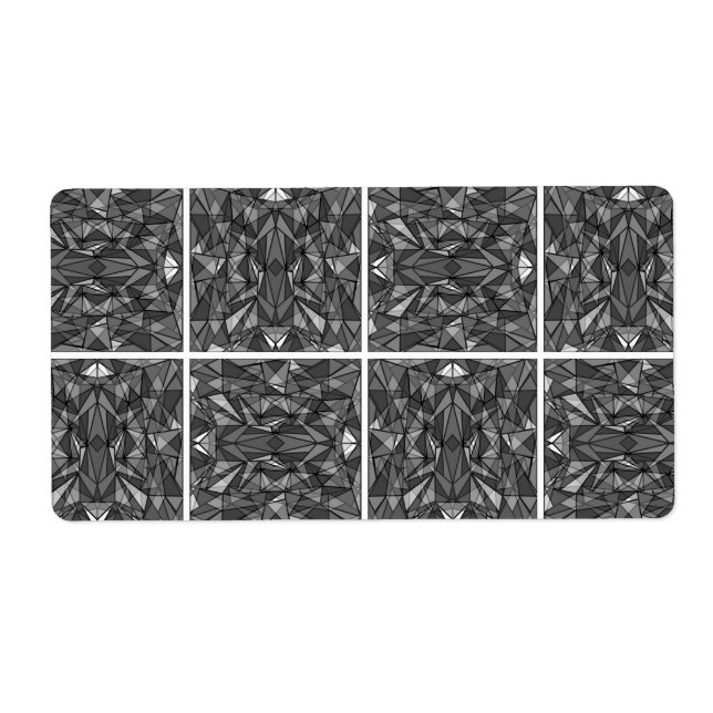 PiecedLayered 2x2 BandW Label (Front)